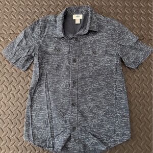 Old Navy Dark Blue Shirt with White Pattern